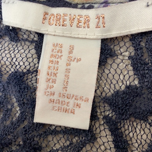 F21 Purple Multi-Floral Print Mini Romper Sz S - Picture 15 of 16